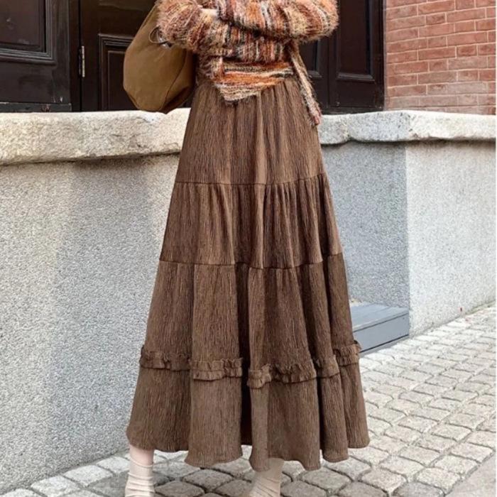 Corduroy Girly Style Long Slimming Cake Skirt - Autumn/Winter Collection S (for 80-95 jin) коричневий
Corduroy Girly Style Long Slimming Cake Skirt - Autumn/Winter Collection S (for 80-95 jin) коричневий