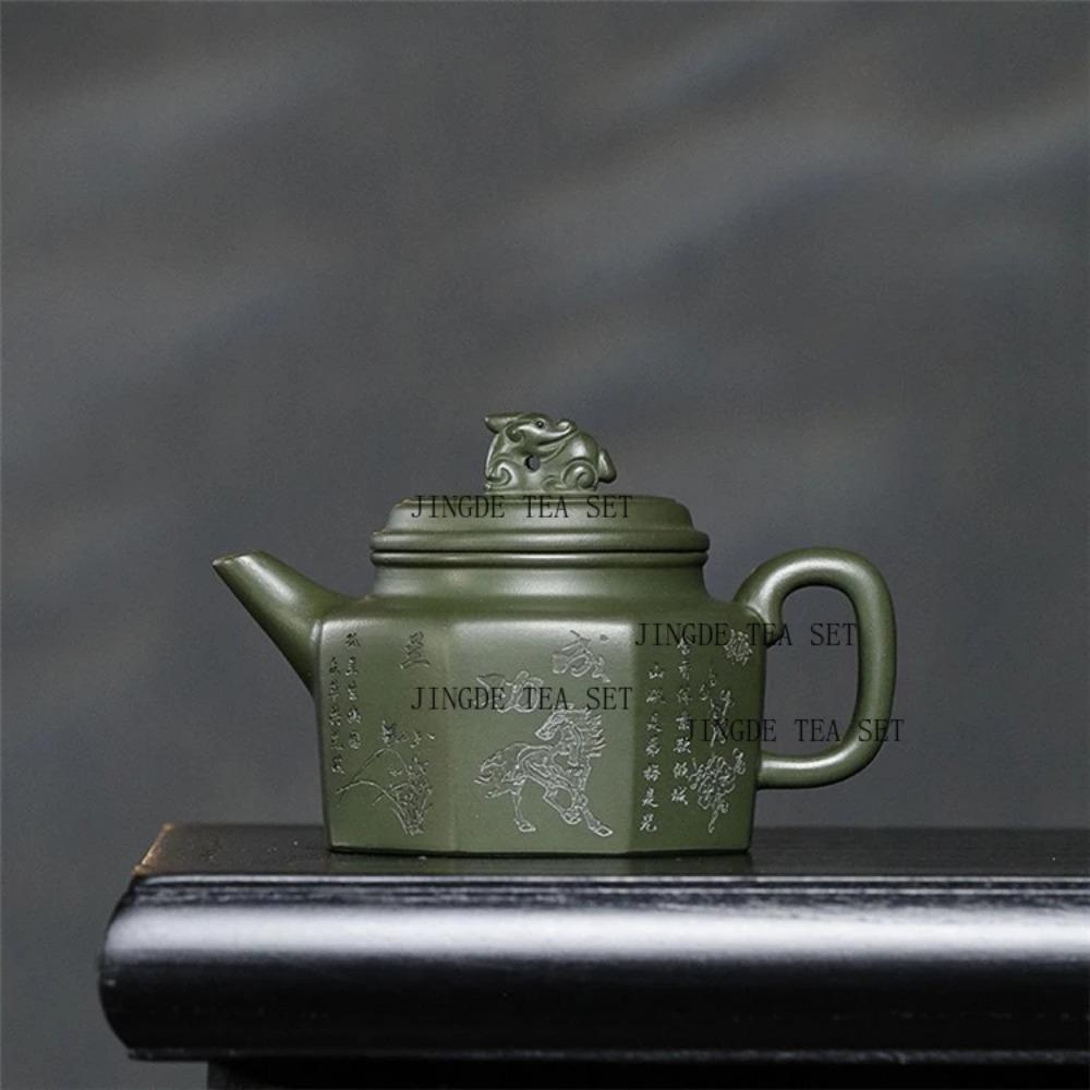 240ml Yixing Purple Clay Filter Tea Infuser Chinese Zisha Teaware Handmade Green Mud Tea Pot Household Custom Beauty Teapot
240ml Yixing Purple Clay Filter Tea Infuser Chinese Zisha Teaware Handmade Green Mud Tea Pot Household Custom Beauty Teapot