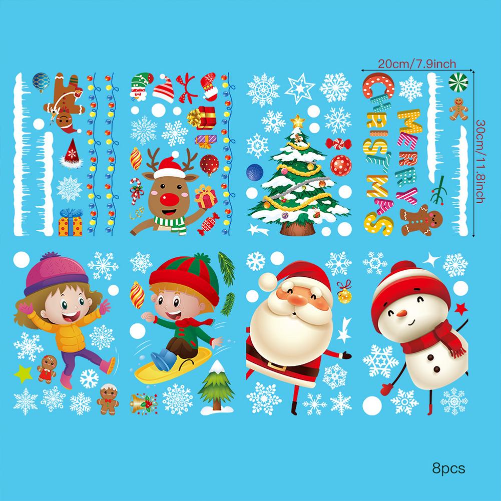 8 Pcs/set Electrostatic Stickers Santa Snowman Colored Window Stickers 20X30cm
8 Pcs/set Electrostatic Stickers Santa Snowman Colored Window Stickers 20X30cm