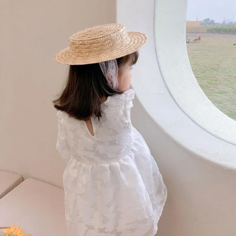 Children Baby Girl Sunhats Small Lace Up Flat Top Outdoor Beach Holiday Summer Plaited Straw Hat Cap for Kids Decorative Props Head Size 35cm
Children Baby Girl Sunhats Small Lace Up Flat Top Outdoor Beach Holiday Summer Plaited Straw Hat Cap for Kids Decorative Props Head Size 35cm