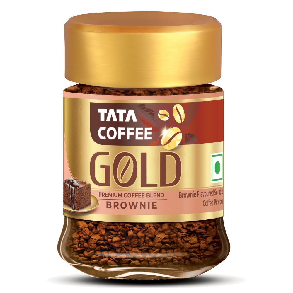 Tata Coffee Gold Brownie Flavoured Instant Coffee, 25g
Tata Coffee Gold Brownie Flavoured Instant Coffee, 25g