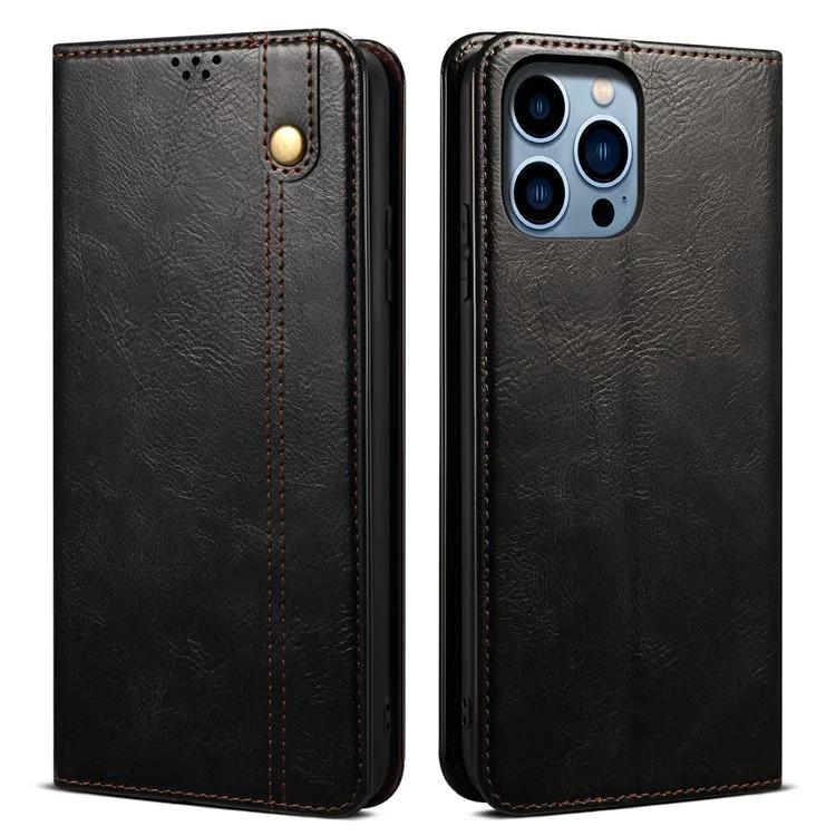 For iPhone 16 Pro Max Case Crazy Horse Texture Drop-Proof Leather Wallet Phone Cover - Black
For iPhone 16 Pro Max Case Crazy Horse Texture Drop-Proof Leather Wallet Phone Cover - Black