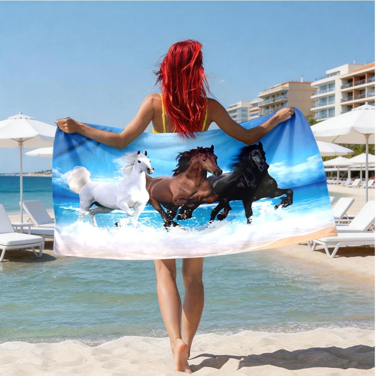 Scene of Three Racing Horses polyester microfiber beach towel is highly absorbent, suitable for swimming and beach outings W40*H60(CM)
Scene of Three Racing Horses polyester microfiber beach towel is highly absorbent, suitable for swimming and beach outings W40*H60(CM)