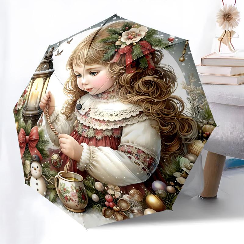 1pc Christmas Snowflake Floral Automatic Opening Folding Umbrella, 8 Bone Iron Frame, Portable Design for Fans, Travelers, Daily Use, Festive Gift.N07
1pc Christmas Snowflake Floral Automatic Opening Folding Umbrella, 8 Bone Iron Frame, Portable Design for Fans, Travelers, Daily Use, Festive Gift.N07