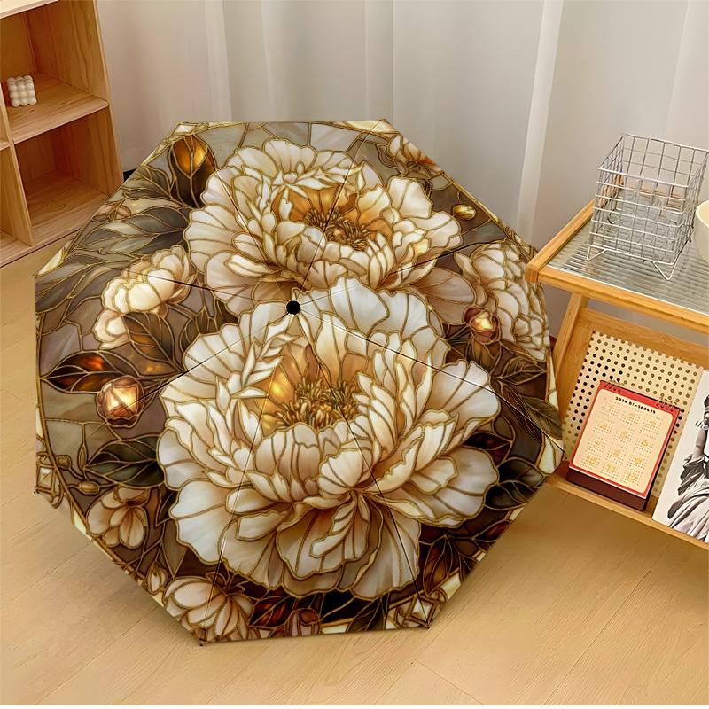Golden Floral Octagon Theme Automatic Umbrella Compact 8-Rib Design Sturdy Construction Durable Umbrella Stylish Accessory
Golden Floral Octagon Theme Automatic Umbrella Compact 8-Rib Design Sturdy Construction Durable Umbrella Stylish Accessory