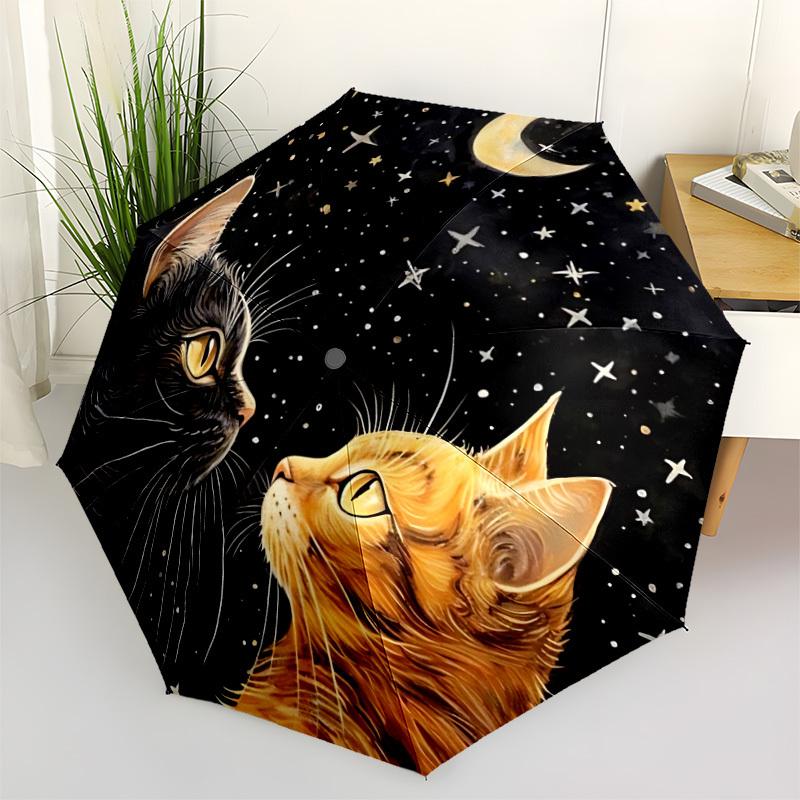 1pc Cat Night Sky Automatic Opening and Closing Folding Umbrella with 8 Iron Ribs - Portable, Foldable for Travel yy251124082
1pc Cat Night Sky Automatic Opening and Closing Folding Umbrella with 8 Iron Ribs - Portable, Foldable for Travel yy251124082