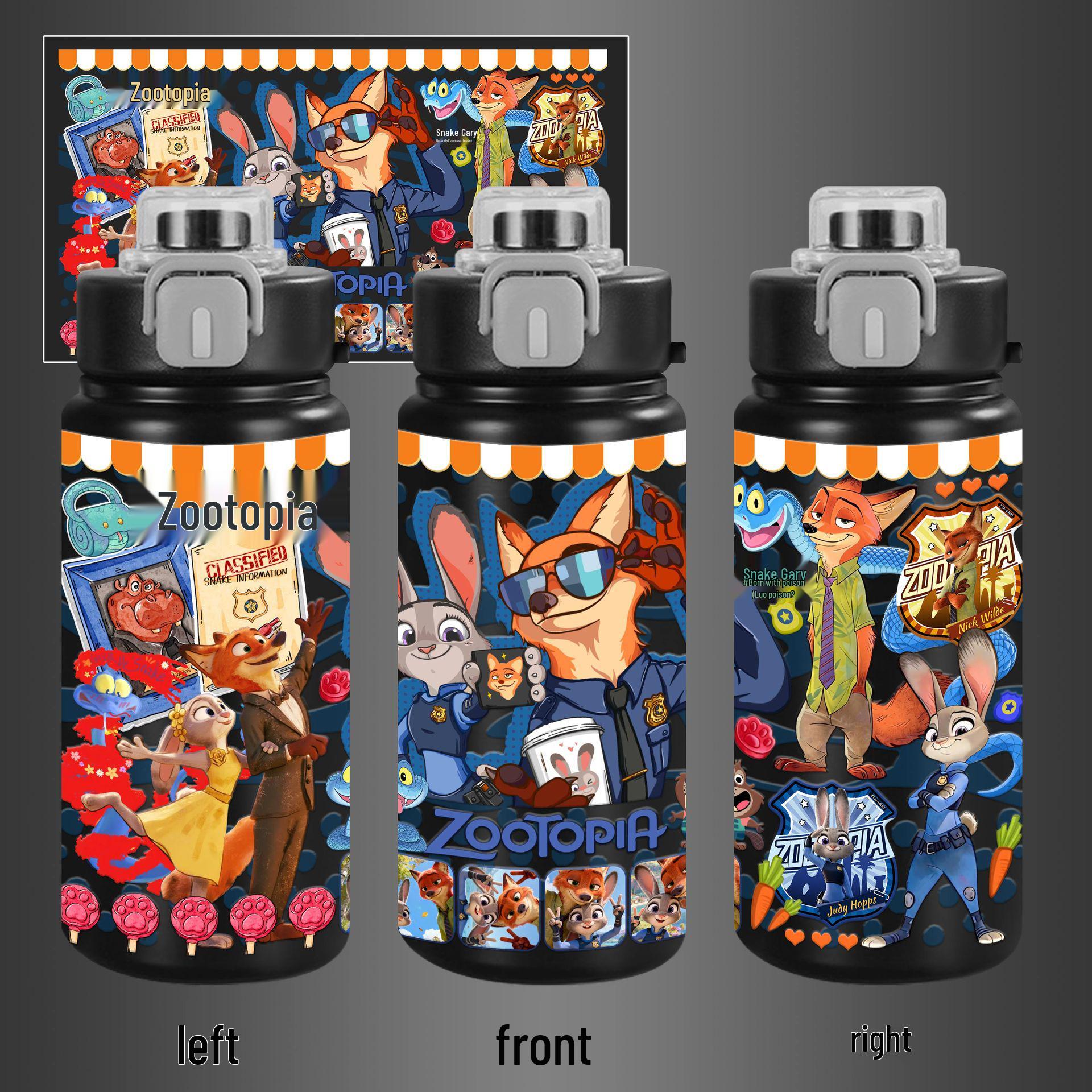 Zootopia Judy & Nick Cute Thermos Cup: 316 Stainless Steel Double-Wall Drinking Cup with Cartoon Straw. 600ml, includes brush and straw brush
Zootopia Judy & Nick Cute Thermos Cup: 316 Stainless Steel Double-Wall Drinking Cup with Cartoon Straw. 600ml, includes brush and straw brush