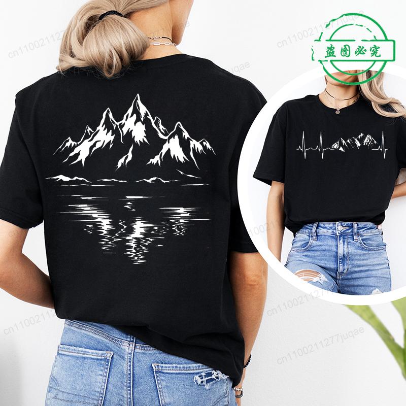 Mountain Print Women T-shirt Summer Outdoor Climbing Hiking Graphic Shirt Short-sleeved Top Outdoor Lovers Summer Lady T-shirt S
Mountain Print Women T-shirt Summer Outdoor Climbing Hiking Graphic Shirt Short-sleeved Top Outdoor Lovers Summer Lady T-shirt S