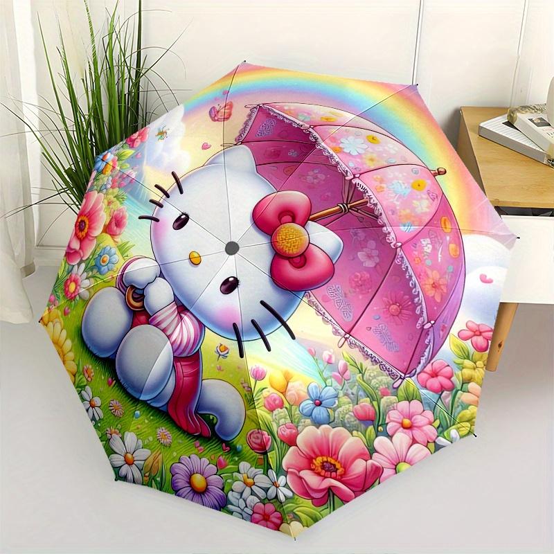 Hello Kitty,Rainbow Automatic Folding Umbrella-Simple 8-Rib Design, Bright Cartoon Pattern, Durable Iron Frame, Suitable For Travel, Outdoor
Hello Kitty,Rainbow Automatic Folding Umbrella-Simple 8-Rib Design, Bright Cartoon Pattern, Durable Iron Frame, Suitable For Travel, Outdoor