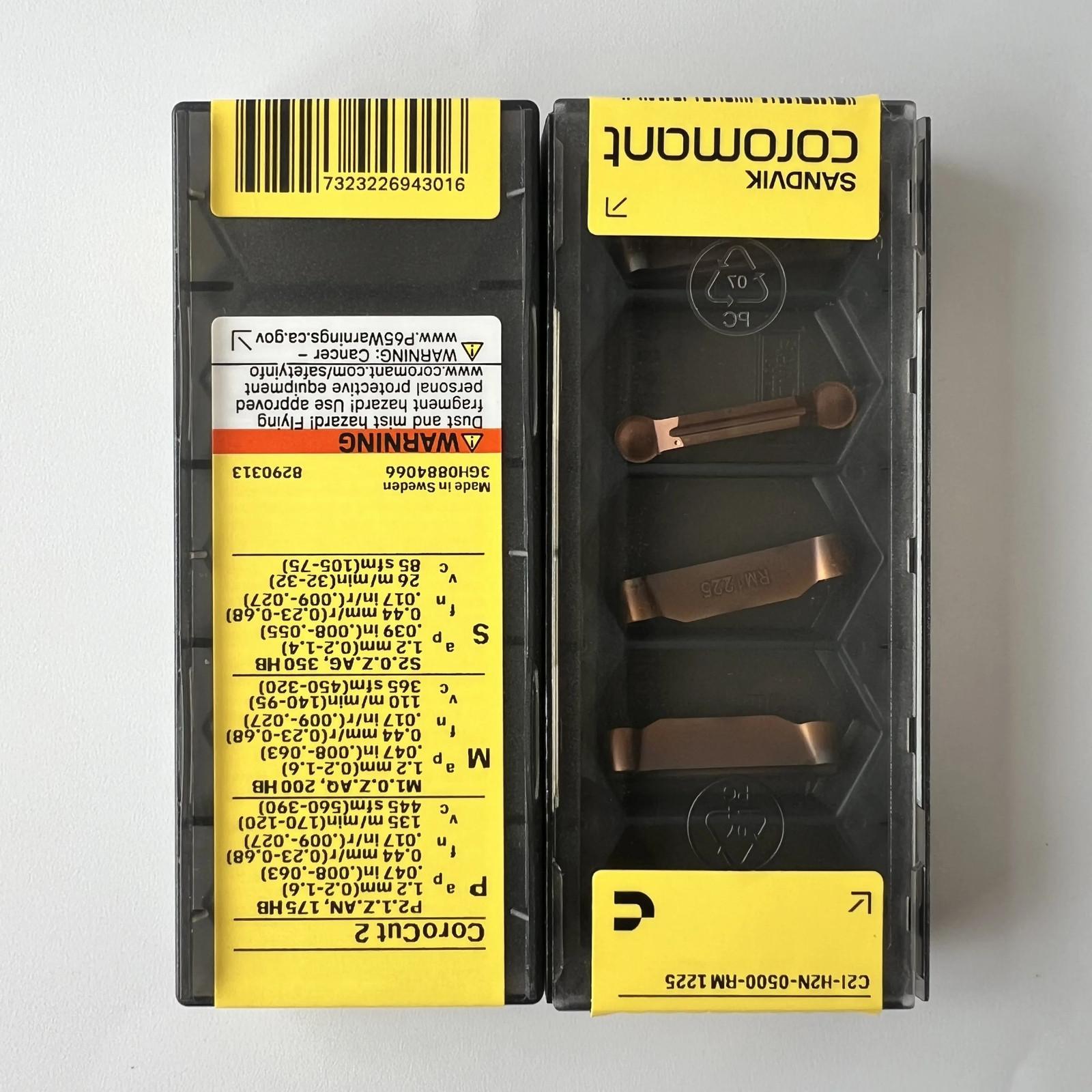 SANDVIK / C2I-H2N-0500-RM 1225 / Industrial indexable Carbide Inserts 10 Pcs
SANDVIK / C2I-H2N-0500-RM 1225 / Industrial indexable Carbide Inserts 10 Pcs