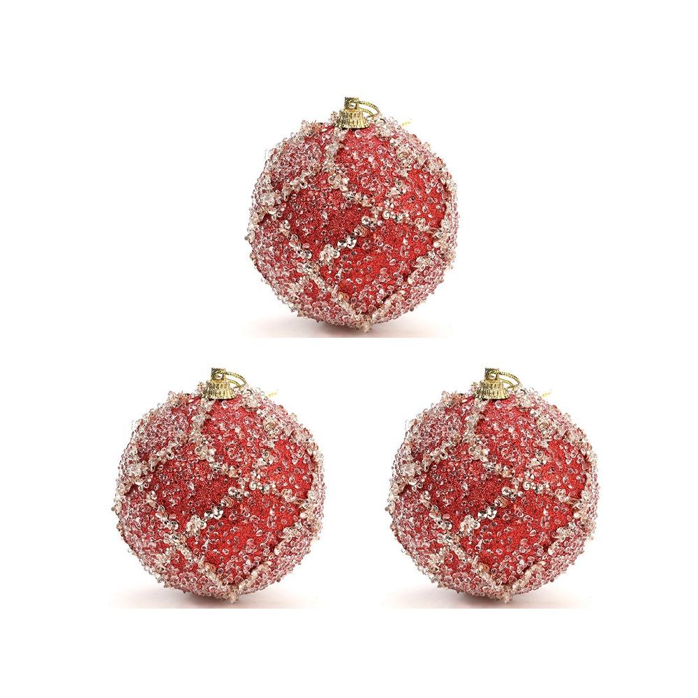 3pcs Foam Colorful Christmas Balls Pendants Sequin Xmas Tree Pendants Wedding Party червоний
3pcs Foam Colorful Christmas Balls Pendants Sequin Xmas Tree Pendants Wedding Party червоний