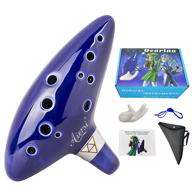 Керамическая окарина Aiersi с 12 отверстиями, альт C Legend of Ocarina, музыка для флейты
Керамическая окарина Aiersi с 12 отверстиями, альт C Legend of Ocarina, музыка для флейты