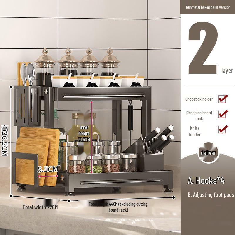 NANA Two-Tier Countertop Spice Rack with Holders
NANA Two-Tier Countertop Spice Rack with Holders