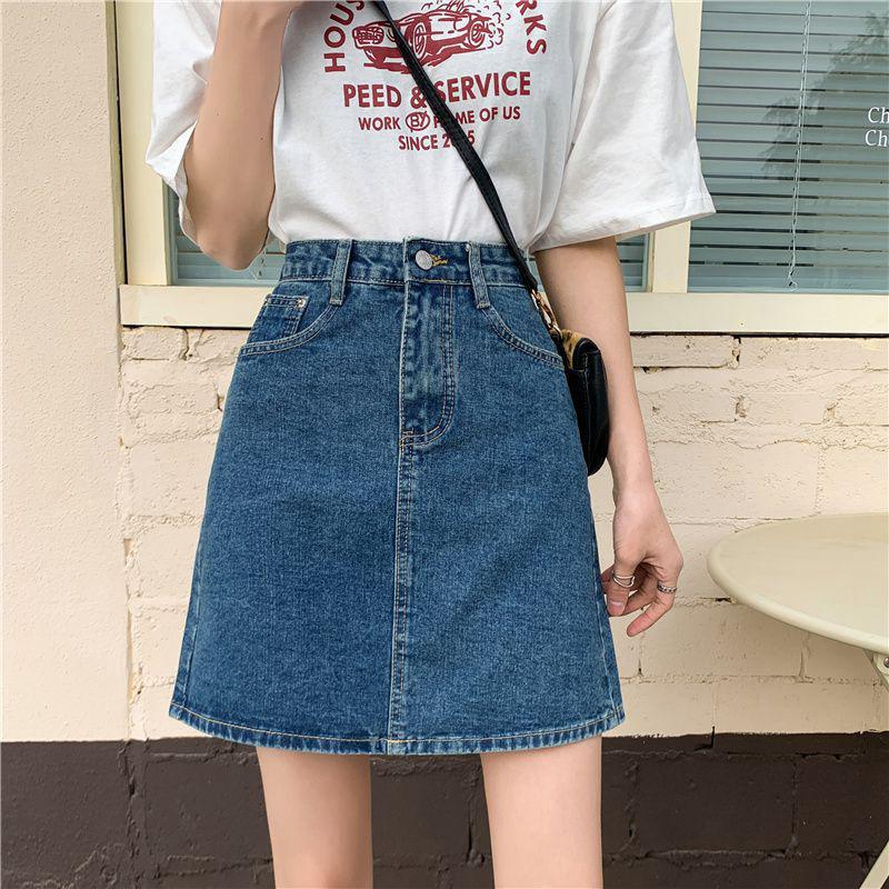 Trendy Korean Style Black & Gray High-Waisted Denim Midi Skirt - Slimming A-Line Fit X-Large
Trendy Korean Style Black & Gray High-Waisted Denim Midi Skirt - Slimming A-Line Fit X-Large