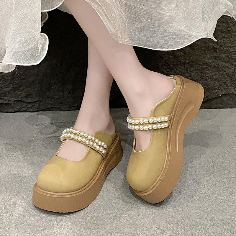 Baotou half slippers women s outer wear 2025 spring and summer new pearl thick-bottomed Mary Jane cool slippers 40 світло-фіолетового кольору
Baotou half slippers women s outer wear 2025 spring and summer new pearl thick-bottomed Mary Jane cool slippers 40 світло-фіолетового кольору