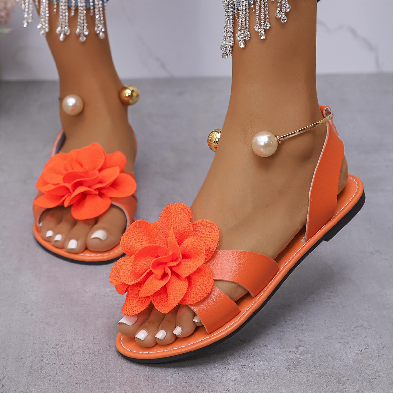 Flat bottomed pearl retro fashionable flower beach sandals 43 шафрановий
Flat bottomed pearl retro fashionable flower beach sandals 43 шафрановий