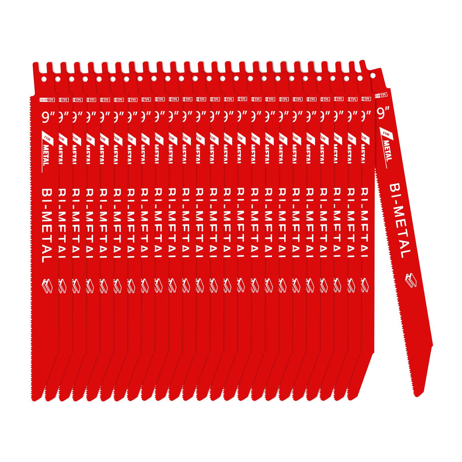 25 Pcs Metal Saw Blade 9 inch 14/18 TPI Reciprocating Saw Blades High Speed Steel Wood Cutting Saws Blades for Logs Wood Cutting
25 Pcs Metal Saw Blade 9 inch 14/18 TPI Reciprocating Saw Blades High Speed Steel Wood Cutting Saws Blades for Logs Wood Cutting