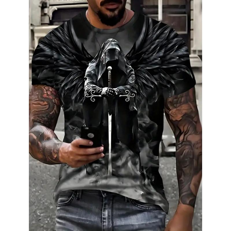 Men s 3D Skull Print T-Shirt Vintage Style Oversized Short Sleeve Round Neck T-Shirt Top Summer Harajuku Streetwear Men Clothing S
Men s 3D Skull Print T-Shirt Vintage Style Oversized Short Sleeve Round Neck T-Shirt Top Summer Harajuku Streetwear Men Clothing S
