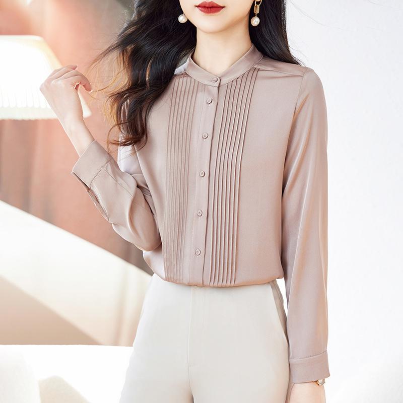 Женская шелковая рубашка с длинными рукавами, весна и осень, новый тренд, брендовый топ из шелка-тусса, дизайнерская рубашка 2XL
Женская шелковая рубашка с длинными рукавами, весна и осень, новый тренд, брендовый топ из шелка-тусса, дизайнерская рубашка 2XL