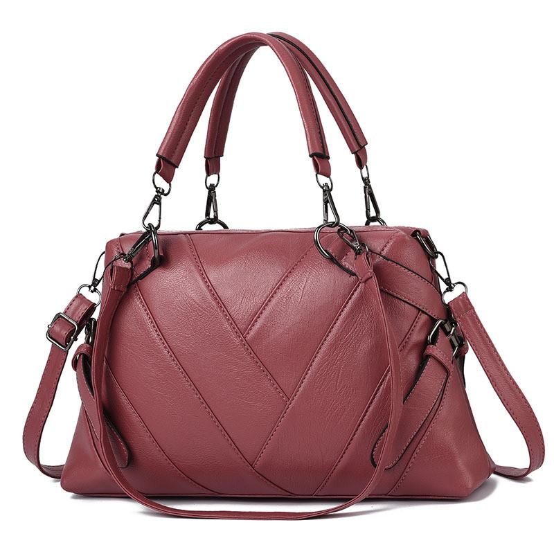 European And American Style Fashion Handbag 2023 Soft Leather Color-blocking Large Capacity Lady Shoulder Bag рожевий
European And American Style Fashion Handbag 2023 Soft Leather Color-blocking Large Capacity Lady Shoulder Bag рожевий