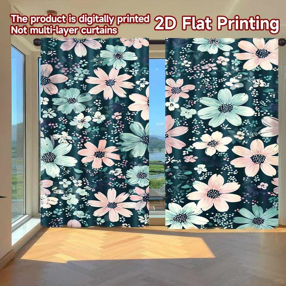 Set Of 2 Flat Printing Curtains Without Rod Floral Print Design Holiday Easter Printed Polyester Easy Install Curtain W100*H70(CM)-Grommet top&1PCS
Set Of 2 Flat Printing Curtains Without Rod Floral Print Design Holiday Easter Printed Polyester Easy Install Curtain W100*H70(CM)-Grommet top&1PCS