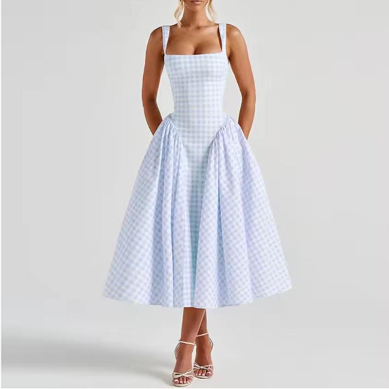 Spring new, fresh and sweet printed square neck splicing slim dress 3XL світло-синій колір
Spring new, fresh and sweet printed square neck splicing slim dress 3XL світло-синій колір