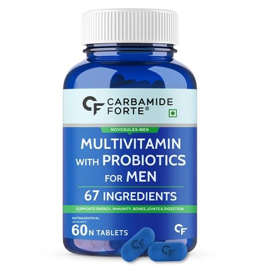 Carbamide Forte Multivitamin Tablet For Men | Multi vitamin For Men With Probiotics For Immunity & Energy | 60 Veg Multivitamin Men Tablets
Carbamide Forte Multivitamin Tablet For Men | Multi vitamin For Men With Probiotics For Immunity & Energy | 60 Veg Multivitamin Men Tablets