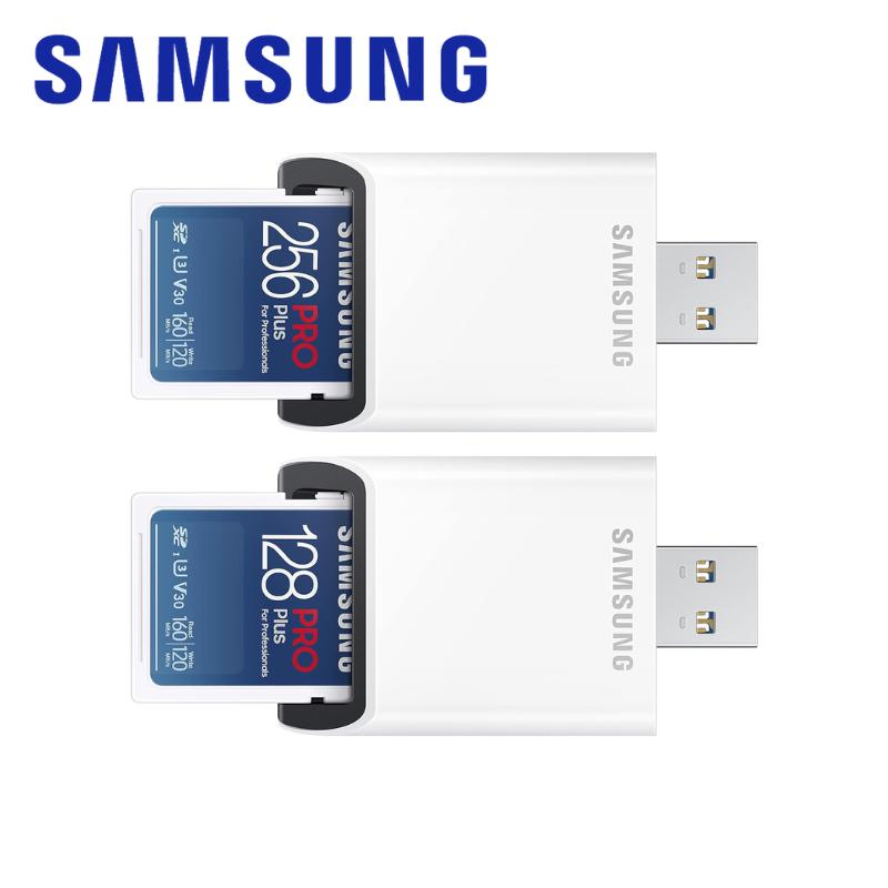 SAMSUNG PRO Plus Полноразмерная карта SD + USB-устройство чтения, UHS-I, U3 V30, чтение 160 МБ/с, запись 120 МБ/с
SAMSUNG PRO Plus Полноразмерная карта SD + USB-устройство чтения, UHS-I, U3 V30, чтение 160 МБ/с, запись 120 МБ/с