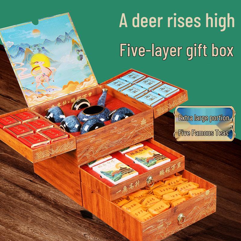Подарочная коробка для премиального чая: Улун, Черный, Пуэр и Жасмин - Коллекция «Тысяча ли рек и гор»
Подарочная коробка для премиального чая: Улун, Черный, Пуэр и Жасмин - Коллекция «Тысяча ли рек и гор»