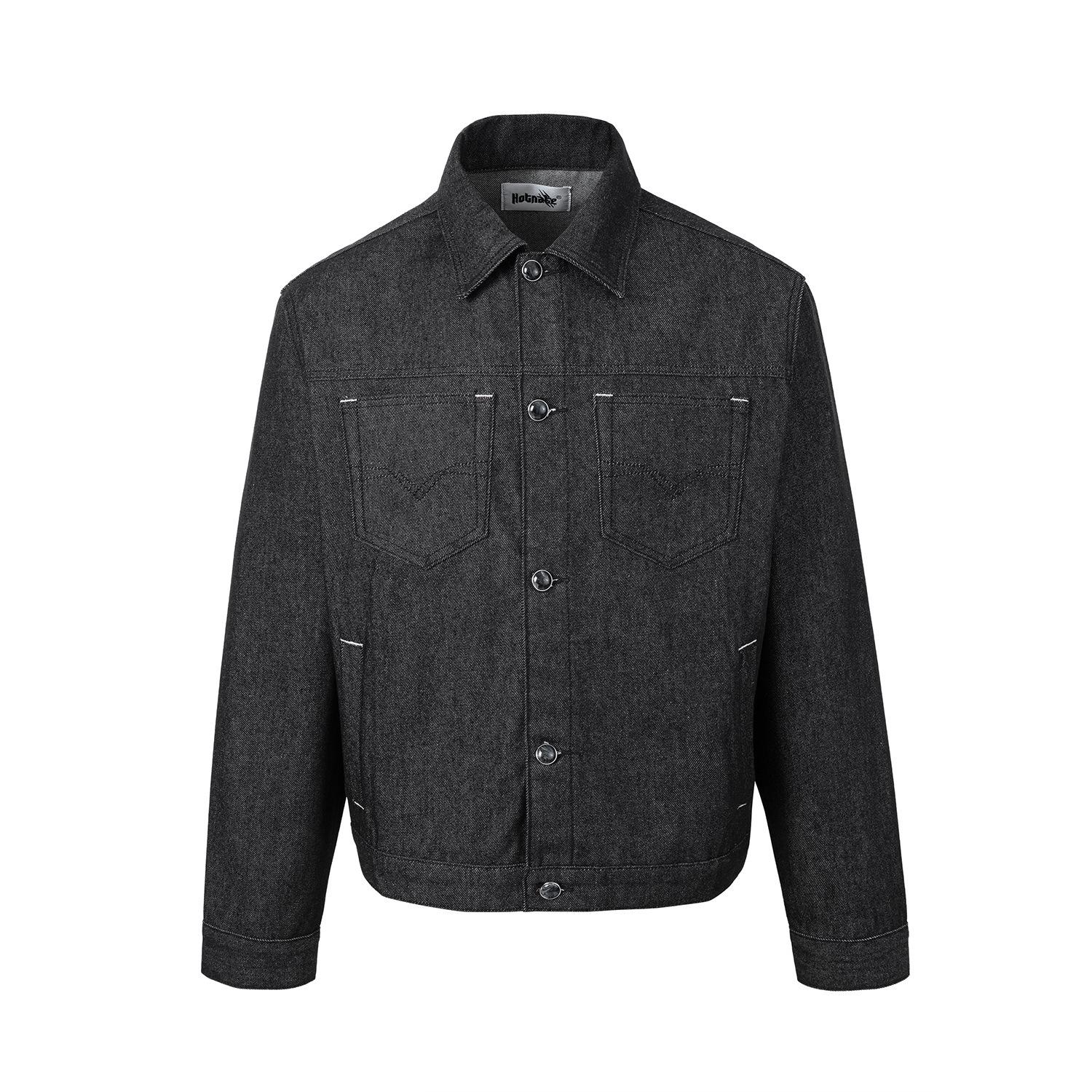 Men s Retro Blue Denim Jacket with Double Pockets, Exposed Seams, and Turn-Down Collar - Loose Fit Workwear for Autumn. XXL чорний
Men s Retro Blue Denim Jacket with Double Pockets, Exposed Seams, and Turn-Down Collar - Loose Fit Workwear for Autumn. XXL чорний