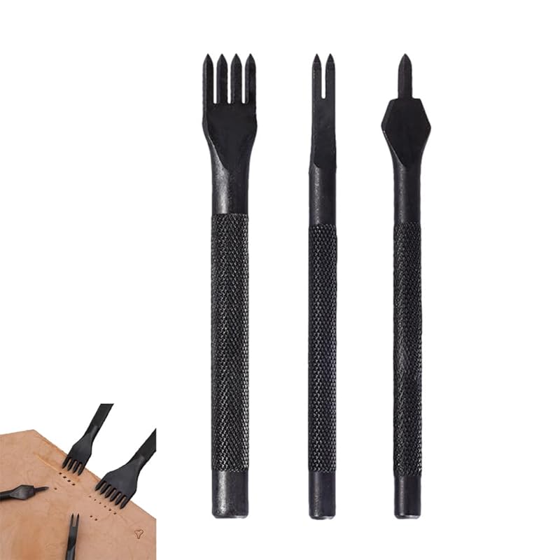 TUDOUZZZ diamond cut leather craft tools Set of 3 (4mm 1st, 2nd, 4th) Perforation handicraft leather drilling tool leather craft tool water chestnut
TUDOUZZZ diamond cut leather craft tools Set of 3 (4mm 1st, 2nd, 4th) Perforation handicraft leather drilling tool leather craft tool water chestnut