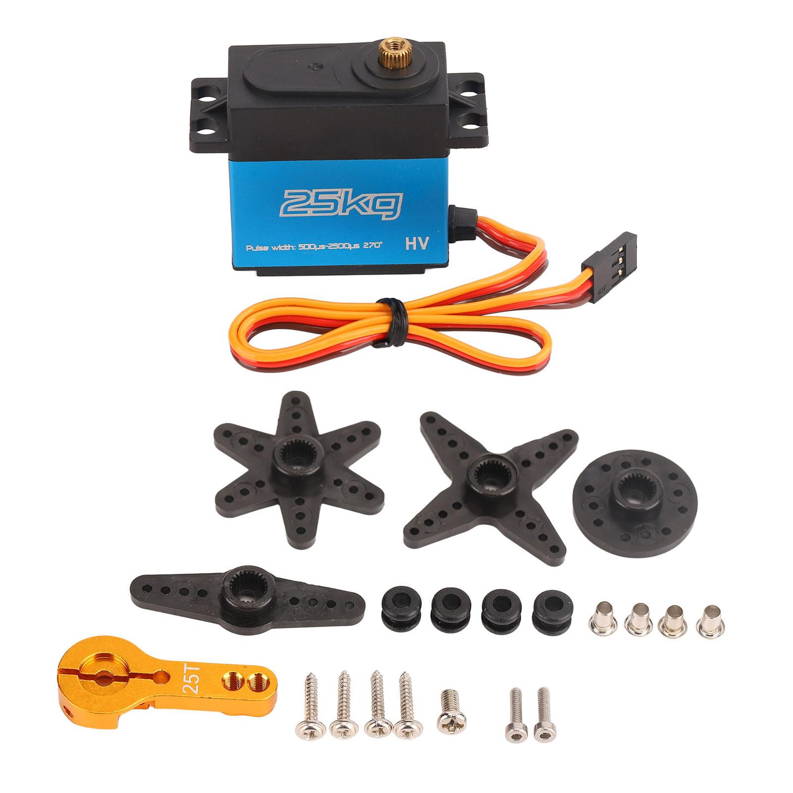 Metal Gear Servo 25KG Full Digital Waterproof 270 Degree Rotation with 25T Arm for CNC
Metal Gear Servo 25KG Full Digital Waterproof 270 Degree Rotation with 25T Arm for CNC