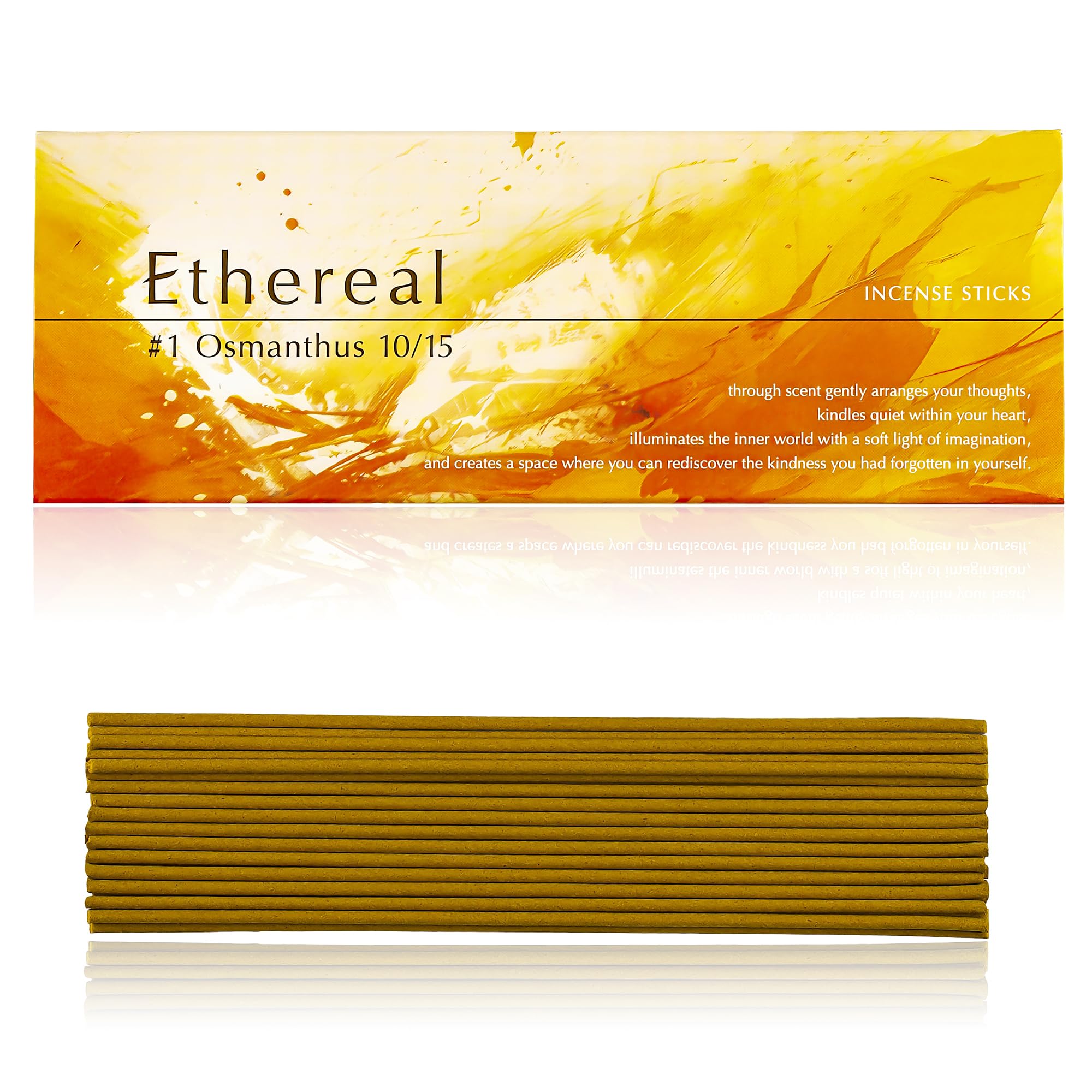 Ethereal 30 Made in No Incense Burn Time 30 Minutes Incense, Osmanthus, Sticks, Japan, Aroma, Musk, Vanilla, Stand, 13.5cm, Approx.
Ethereal 30 Made in No Incense Burn Time 30 Minutes Incense, Osmanthus, Sticks, Japan, Aroma, Musk, Vanilla, Stand, 13.5cm, Approx.