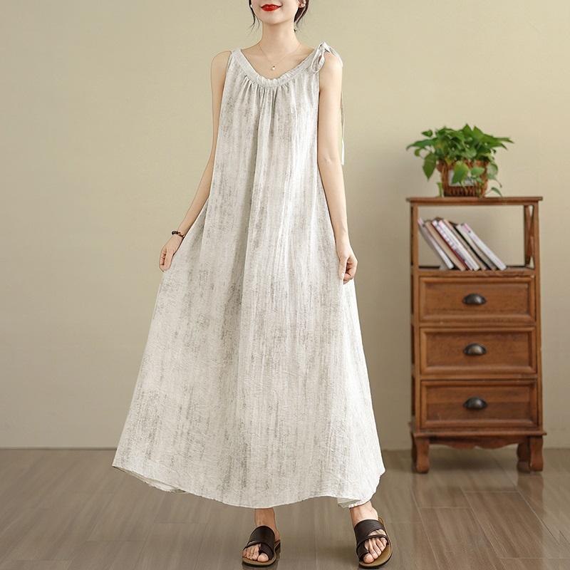Sleeveless Strap Oversized Cotton Linen Vintage in Dresses for Women Casual Loose Long Summer Dress Elegant Clothing One Size білий
Sleeveless Strap Oversized Cotton Linen Vintage in Dresses for Women Casual Loose Long Summer Dress Elegant Clothing One Size білий