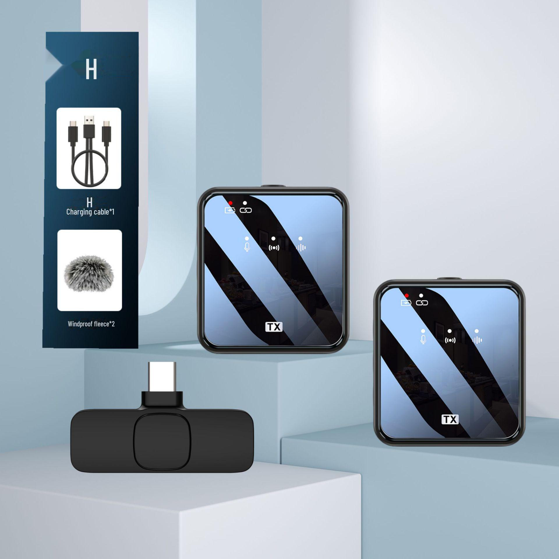 Двойной беспроводной петличный микрофон с шумоподавлением для записи живого звука на открытом воздухе
Двойной беспроводной петличный микрофон с шумоподавлением для записи живого звука на открытом воздухе