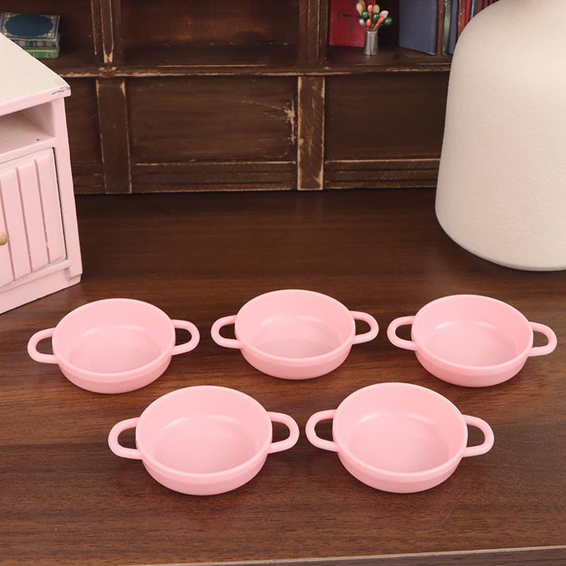 5 шт. 1/12 кукольный домик имитация суповой кастрюли модель кукольный домик миниатюрная кухня кухонная утварь украшения кукольные аксессуары для дома розовый