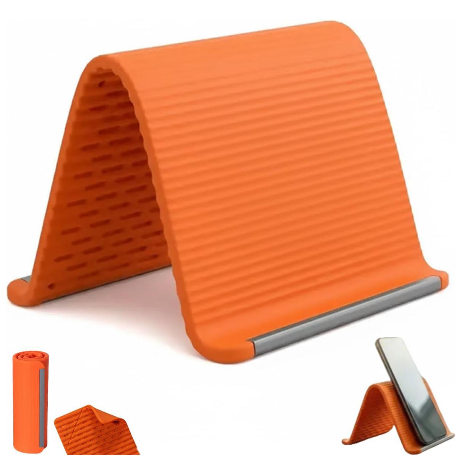 Portable Foldable Silicone Phone Holder, Bendable Freely into Any Shape, Multi-Angle Adjustable Stand for Mobile Phone Devices оранжевый
Portable Foldable Silicone Phone Holder, Bendable Freely into Any Shape, Multi-Angle Adjustable Stand for Mobile Phone Devices оранжевый