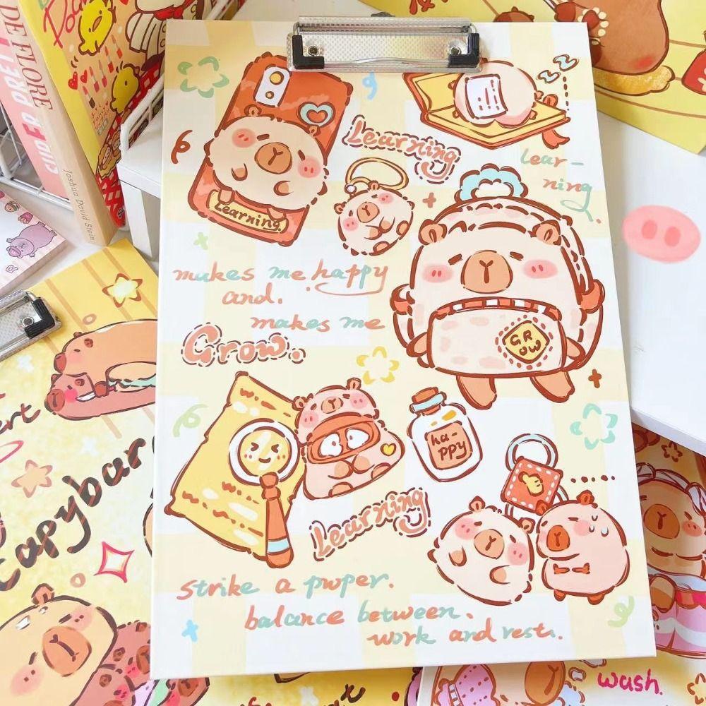 Cute Writing Clipboard Capybara Paper Organizer Document Folder A4 File Folder Student Stationary Style C
Cute Writing Clipboard Capybara Paper Organizer Document Folder A4 File Folder Student Stationary Style C