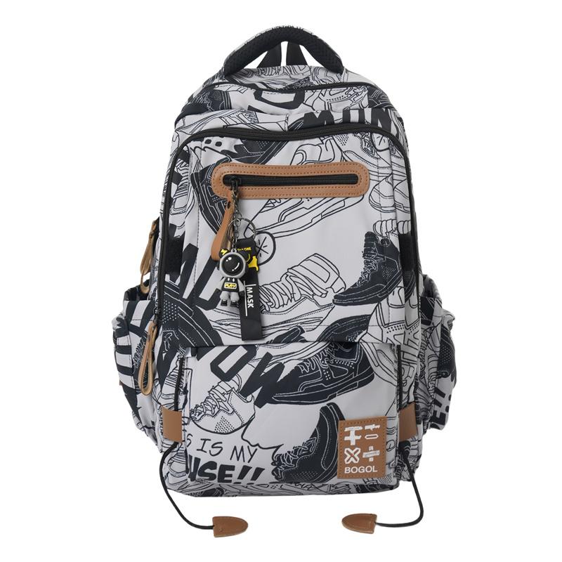 Рюкзак студенческий с граффити, мужской, большой вместимости Shoes Pattern серый/белый
Рюкзак студенческий с граффити, мужской, большой вместимости Shoes Pattern серый/белый