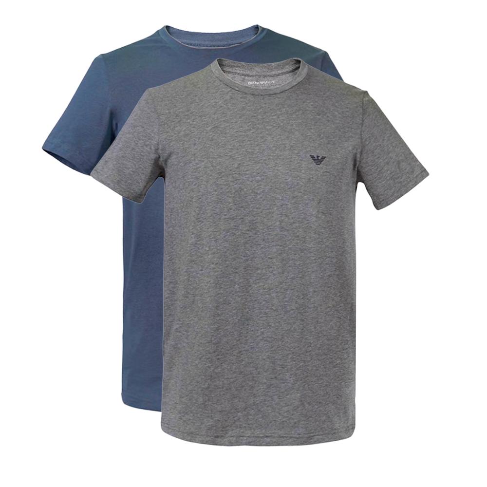 Emporio Armani Logo Print Cotton Crew Neck Solid Short Sleeve T-Shirt Two Pack Men tops Blue Gray 111267-4F720-15349 M
Emporio Armani Logo Print Cotton Crew Neck Solid Short Sleeve T-Shirt Two Pack Men tops Blue Gray 111267-4F720-15349 M
