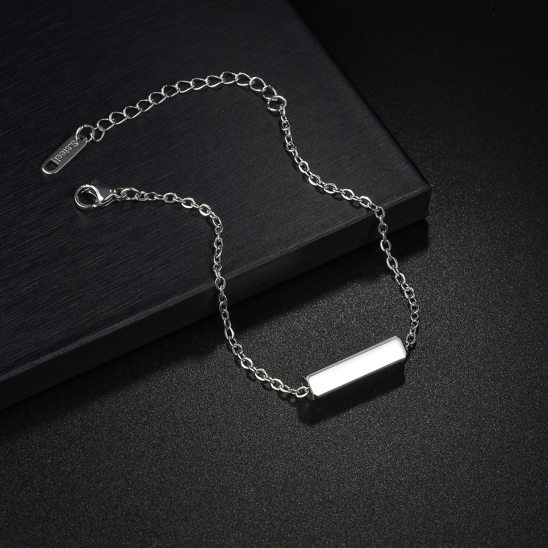 Atoztide Engrave Name Square Bar Bracelet For Men Women Personalized Stainless Steel Jewelry Adjustable Link Chain Family Gift No engrave
Atoztide Engrave Name Square Bar Bracelet For Men Women Personalized Stainless Steel Jewelry Adjustable Link Chain Family Gift No engrave