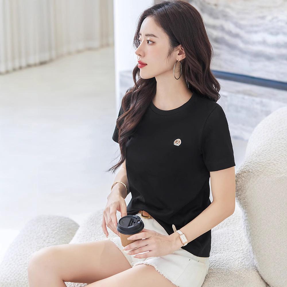 Women s Short Sleeve Embroidered T-shirt - Spring/Summer 2025 Korean Style Slim Fit Extra Large
Women s Short Sleeve Embroidered T-shirt - Spring/Summer 2025 Korean Style Slim Fit Extra Large