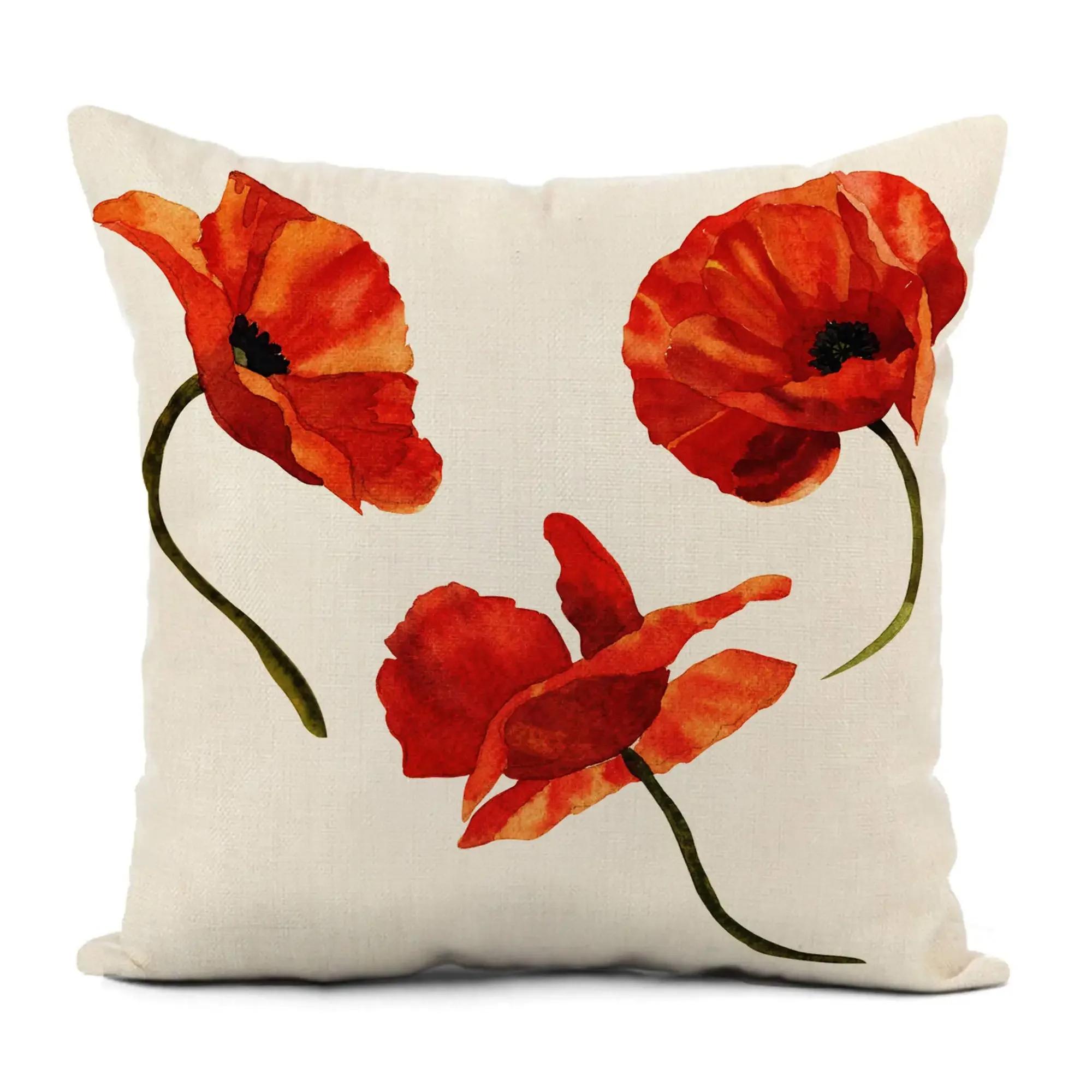 Nordic modern red flower linen pillowcase sofa cushion cover home decoration can be customized for you LK-- (,(2) 66x66cm
Nordic modern red flower linen pillowcase sofa cushion cover home decoration can be customized for you LK-- (,(2) 66x66cm