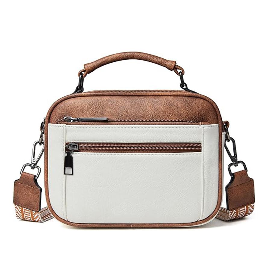 Canvas Checkerboard PU Box Bag for Women Double Zipper Top Handle Crossbody Shoulder Handbag
Canvas Checkerboard PU Box Bag for Women Double Zipper Top Handle Crossbody Shoulder Handbag