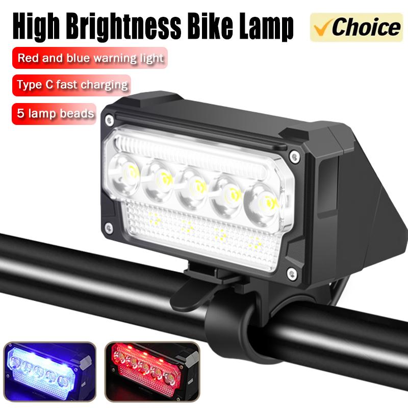 Bright Bicycle Light 5 LED Front Type C Rechargeable MTB Mountain Bicycle Lamp 1000LM Bike Headlight Flashlight Cycling Scooter
Bright Bicycle Light 5 LED Front Type C Rechargeable MTB Mountain Bicycle Lamp 1000LM Bike Headlight Flashlight Cycling Scooter