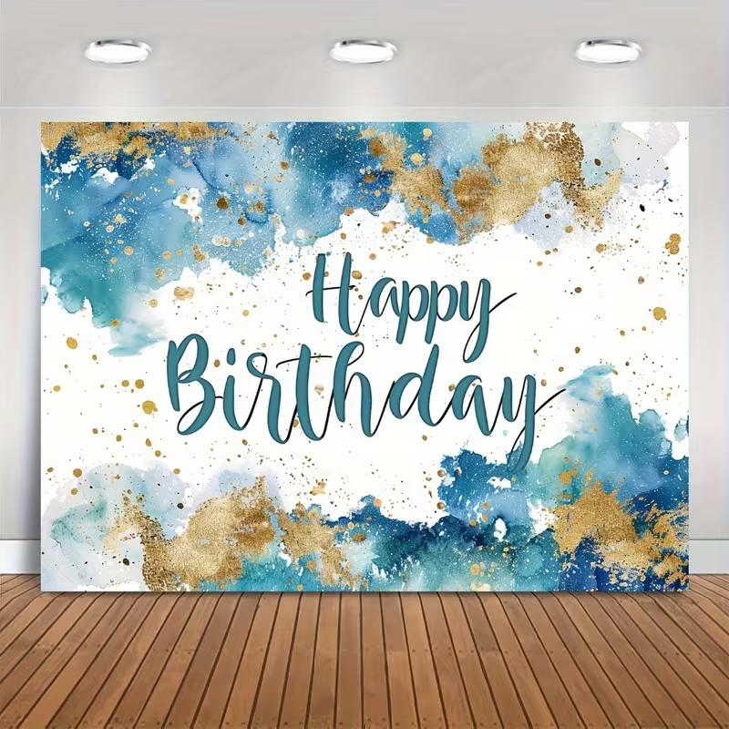 2D Elegant Blue Gold Birthday Backdrop, Watercolor Theme Party Supplies 47.2x31.5inch/120*80cm
2D Elegant Blue Gold Birthday Backdrop, Watercolor Theme Party Supplies 47.2x31.5inch/120*80cm