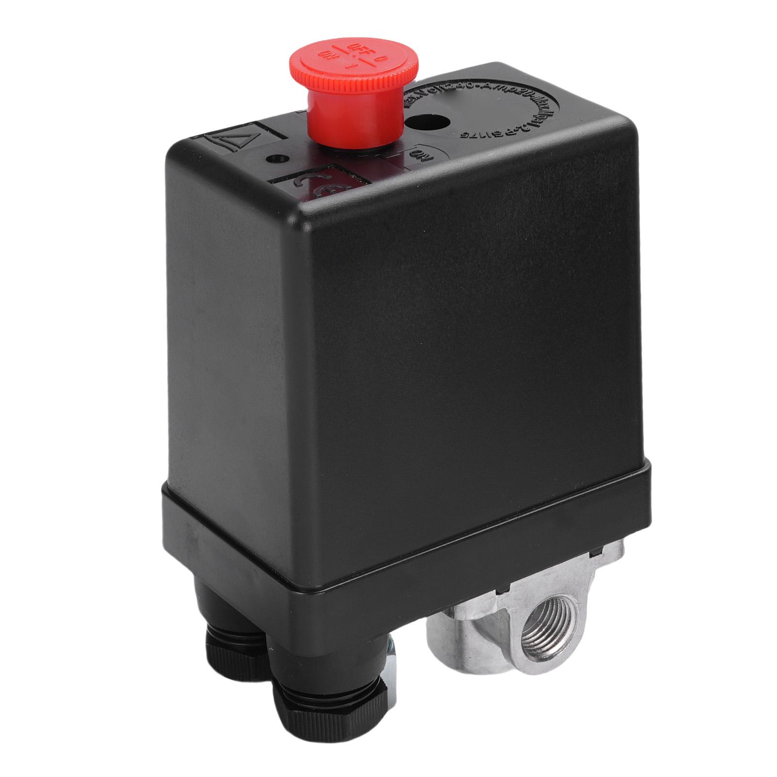 Air Compressor Pressure Switch 90PSI 120PSI 4 Ports 240V 20A Pressure Control Switch Valve
Air Compressor Pressure Switch 90PSI 120PSI 4 Ports 240V 20A Pressure Control Switch Valve