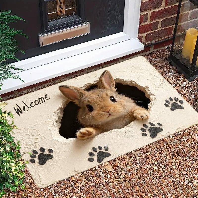 2D Peeking Cat & Rabbit Welcome Doormat Non-Slip Entry Floor Mat Cute Pet Print Decor Rug for Home Front Door Mat for Pet Lovers 40x60cm
2D Peeking Cat & Rabbit Welcome Doormat Non-Slip Entry Floor Mat Cute Pet Print Decor Rug for Home Front Door Mat for Pet Lovers 40x60cm
