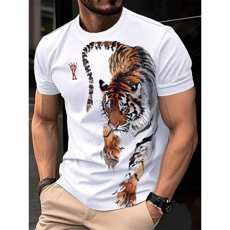 Men s bold Tiger 3D printed T-shirt Breathable polyester comfortable short sleeve crew collar casual and street style 6XL
Men s bold Tiger 3D printed T-shirt Breathable polyester comfortable short sleeve crew collar casual and street style 6XL
