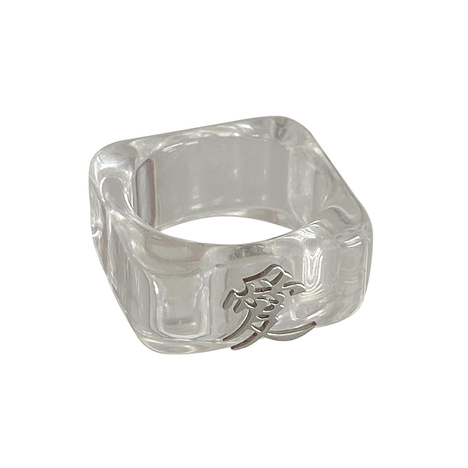 Transparent Color Chinese Love Word Rings for Women Girls Jewelry Gift Resin Geometric Ring Female Party Night Club 1
Transparent Color Chinese Love Word Rings for Women Girls Jewelry Gift Resin Geometric Ring Female Party Night Club 1